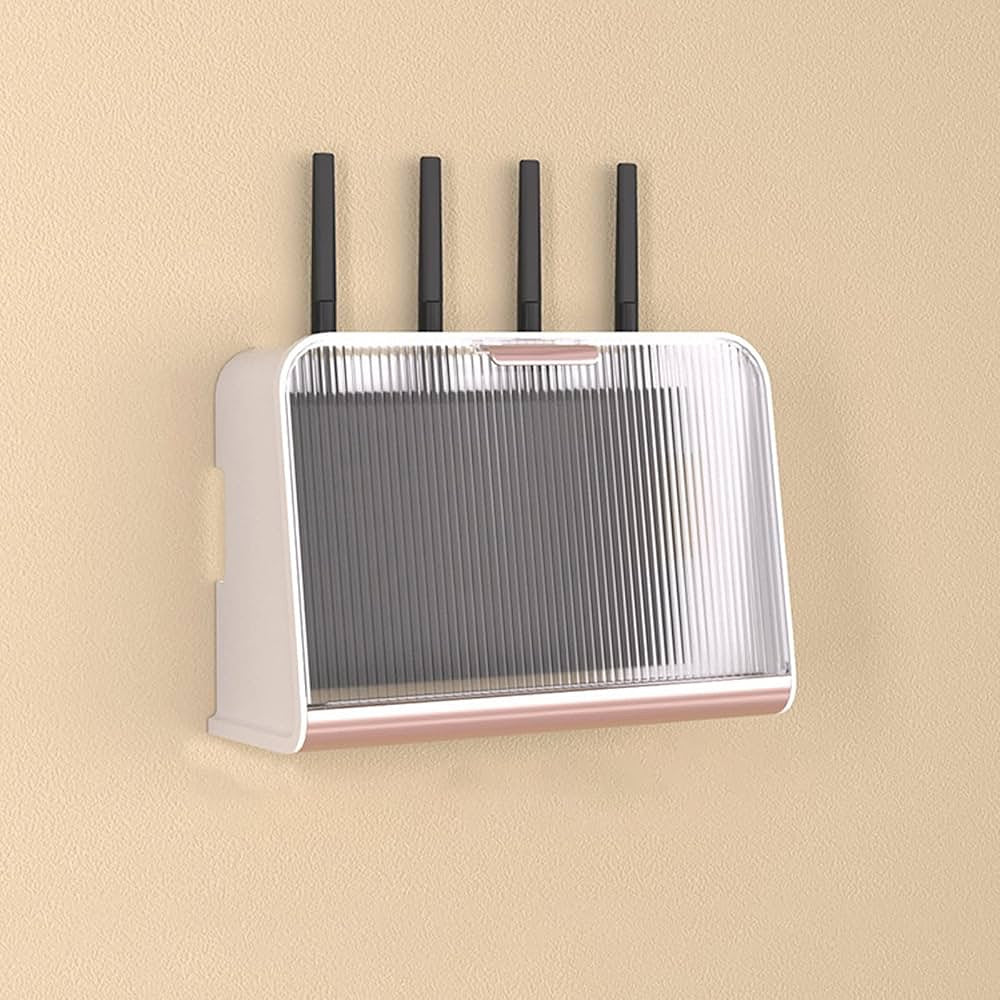 Wall Mounted Luxury Wifi Router Cabinet Shelves Storage Box Organizer