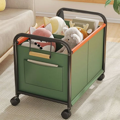 Multipurpose Toy Storage Box with Wheel Kids Bedroom Organizer