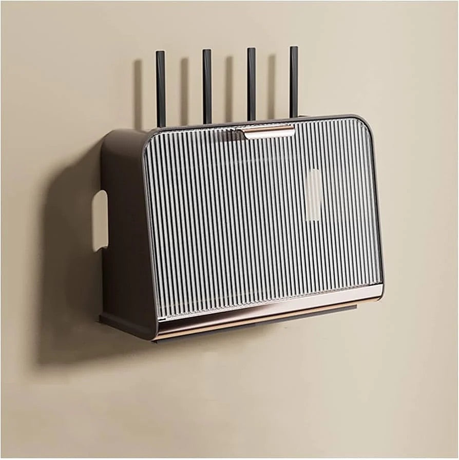 Wall Mounted Luxury Wifi Router Cabinet Shelves Storage Box Organizer