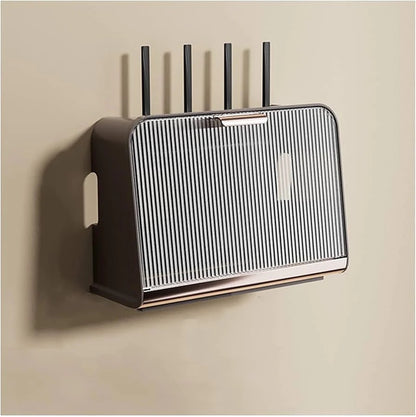 Wall Mounted Luxury Wifi Router Cabinet Shelves Storage Box Organizer