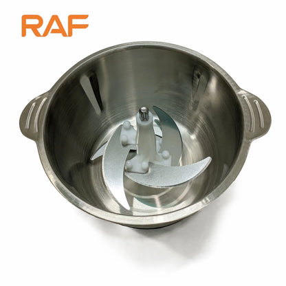 RAF Food Processor Chopper Stainless Steel Kitchen Blender 4 Sharp Blades 2 Liter Capacity R.7034