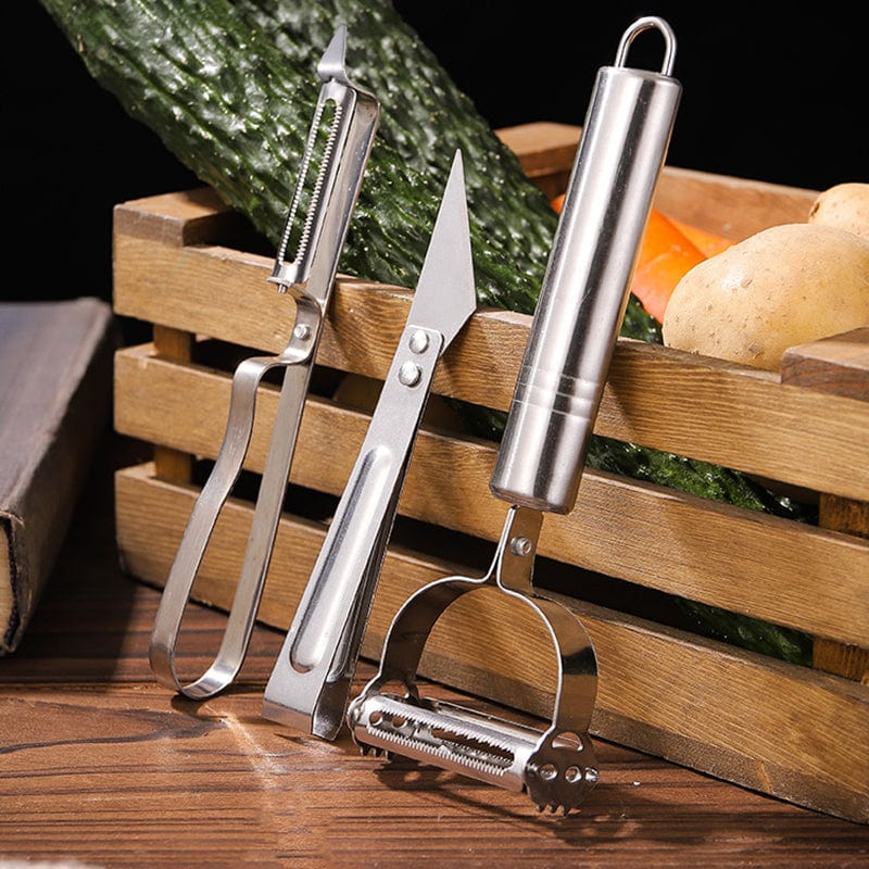 Stainless Steel Peeler Slicer Grater Set Pack Of 3