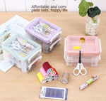 Multifunction Household Sewing Kit Box Fabric Craft Needles Thread Scissor Set