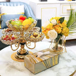 Multilayer Rotatable European Metal Fruit Bowl Fruit Basket Dry Fruit Stand