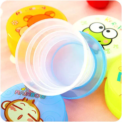 Burger Shape Double Layer Plastic Lunch Box with Spoons + Folding Collapsible Magic Cup & Mug Glass for Kids + Multicolor Flashing Light Mosquito Repellent Bracelet Cute Mosquito Repellent Watch