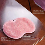 Silicone Bath Mat Shower Cushion Brush Foot Massage Mat Scrub Back Bath Brush Anti-Slip Mat Scrubber