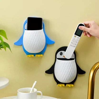 Multifunctional Wall Mount Cartoon Penguin Storage Holder Organizer