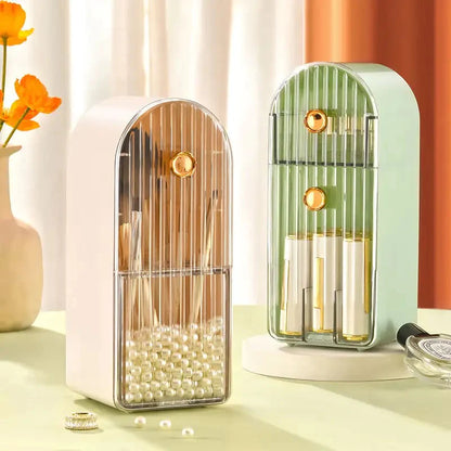 Parada Lipstick Holder Stackable Desk Cosmetics Storage Box Makeup Brush Holder Jewelry Storage Box Dustproof Waterproof Plastic