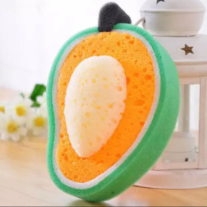 Cute Fruit Shaped Dishwashing Sponge Kitchen Dishcloths Scrubbing Sponge