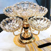 Multilayer Rotatable European Metal Fruit Bowl Fruit Basket Dry Fruit Stand