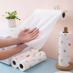 Printed Reusable Tissue Roll Disposable Cleaning Paper Towel 50 Sheets Roll