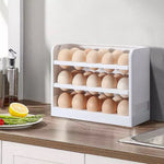 New Rotating 30 Grids 3 Tier Egg Storage Box Egg Container Organizer