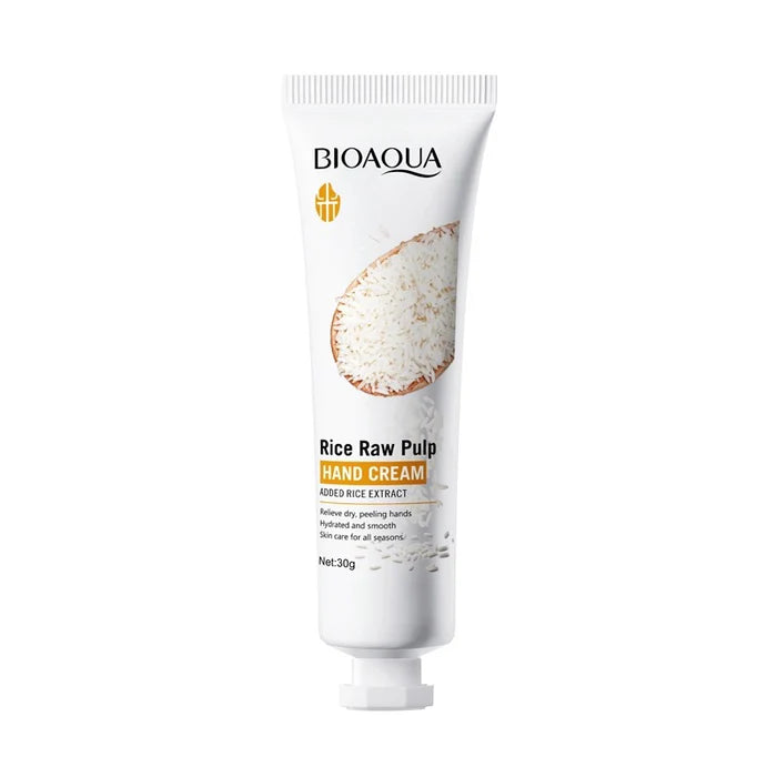 Bioaqua Rice Raw Pulp Moisturizing Hand Cream 30g