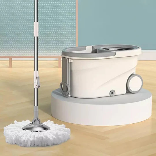 Rolling Wheel Mop For Floor Cleaning 360° Spin Mop Rotating And Bucket Set