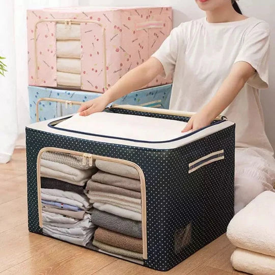 Portable Printed Large Capacity Closet Storage Organizer Waterproof