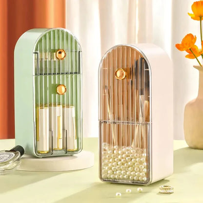 Parada Lipstick Holder Stackable Desk Cosmetics Storage Box Makeup Brush Holder Jewelry Storage Box Dustproof Waterproof Plastic