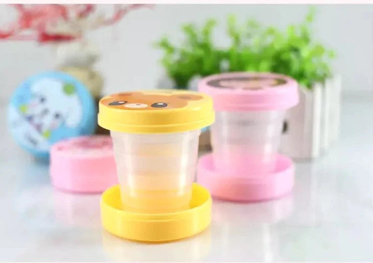 Folding Collapsible Magic Cup & Mug Glass for Kids, Travel & Outdoors Set of 2