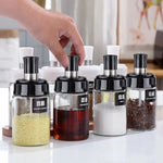 Multipurpose Set Of 6 Rotating Spice Jar With Spoon Set Of 6 And Revolving Spice Rack