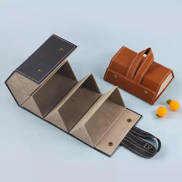 Multifunctional Foldable PU Leather Sun Glasses Organizer Storage Box