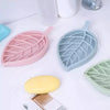 Leaf Shaped Soap Holder With Draining Tray Soap Box With Dish Storage Plate