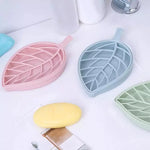 Leaf Shaped Soap Holder With Draining Tray Soap Box With Dish Storage Plate