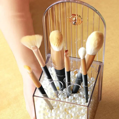 Parada Lipstick Holder Stackable Desk Cosmetics Storage Box Makeup Brush Holder Jewelry Storage Box Dustproof Waterproof Plastic