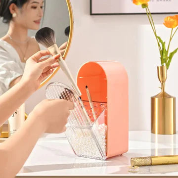 Parada Lipstick Holder Stackable Desk Cosmetics Storage Box Makeup Brush Holder Jewelry Storage Box Dustproof Waterproof Plastic