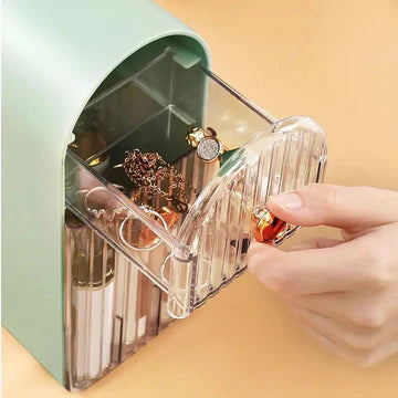 Parada Lipstick Holder Stackable Desk Cosmetics Storage Box Makeup Brush Holder Jewelry Storage Box Dustproof Waterproof Plastic