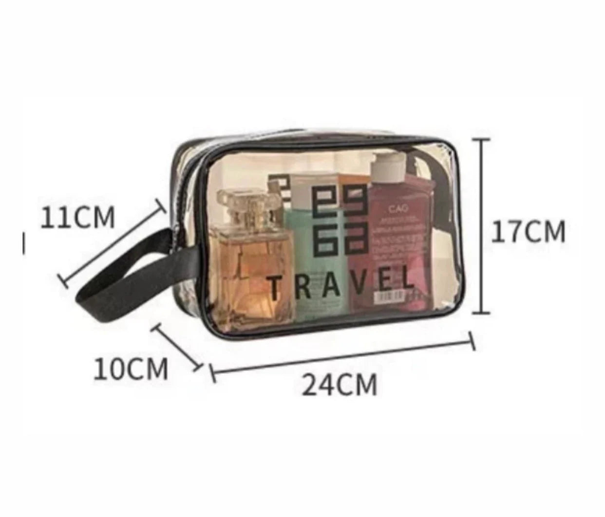 Portable Transparent Easy To Travel Storage Bag Cosmetic Bag Makeup Bag Waterproof