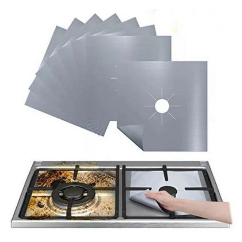 Stove Sheet Pack Of 4Pcs Reusable Double Non-Stick Gas Stove Protector