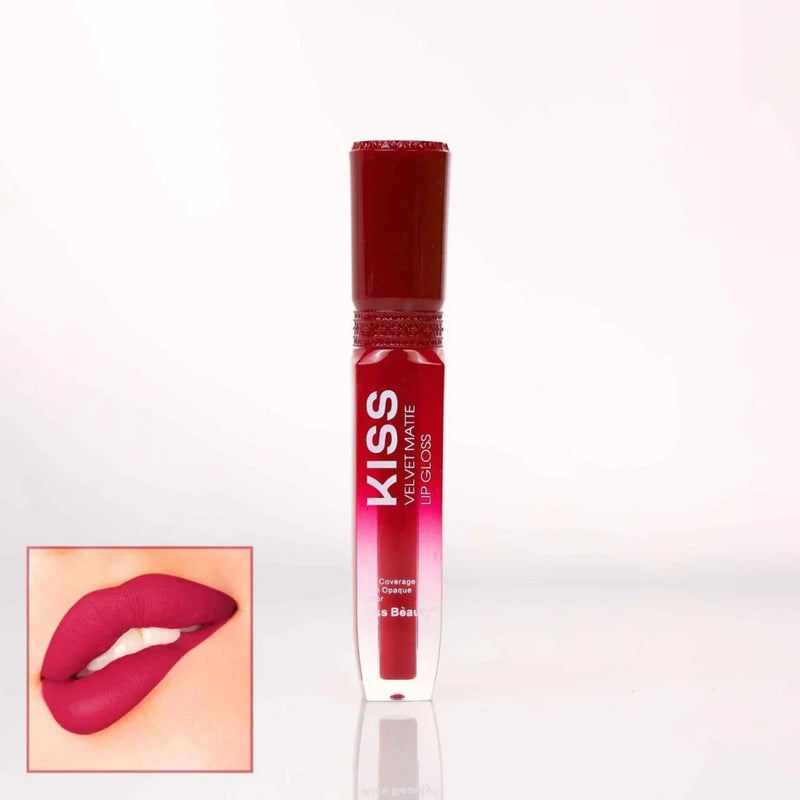 Kiss Beauty Velvet Matte Lip Gloss 6Pcs Set