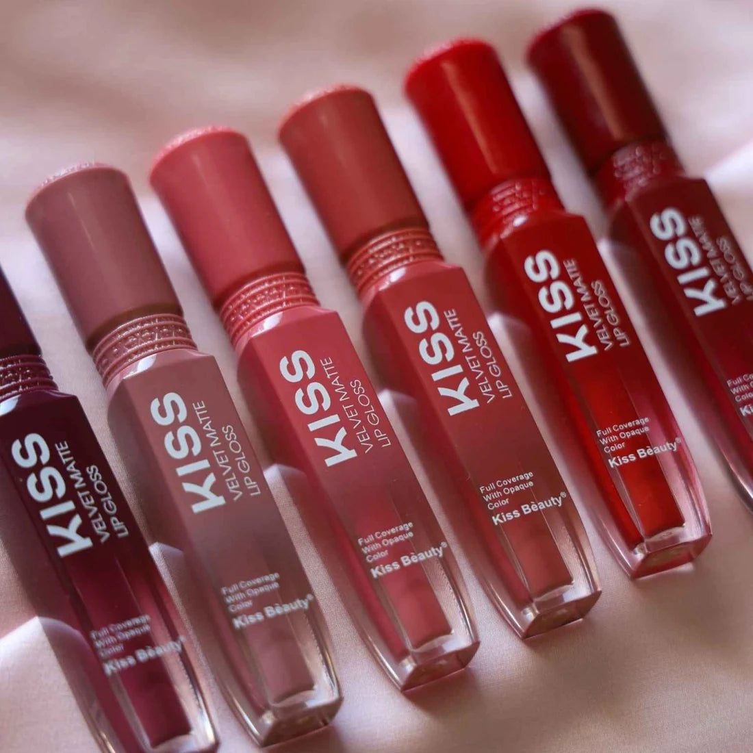 Kiss Beauty Velvet Matte Lip Gloss 6Pcs Set