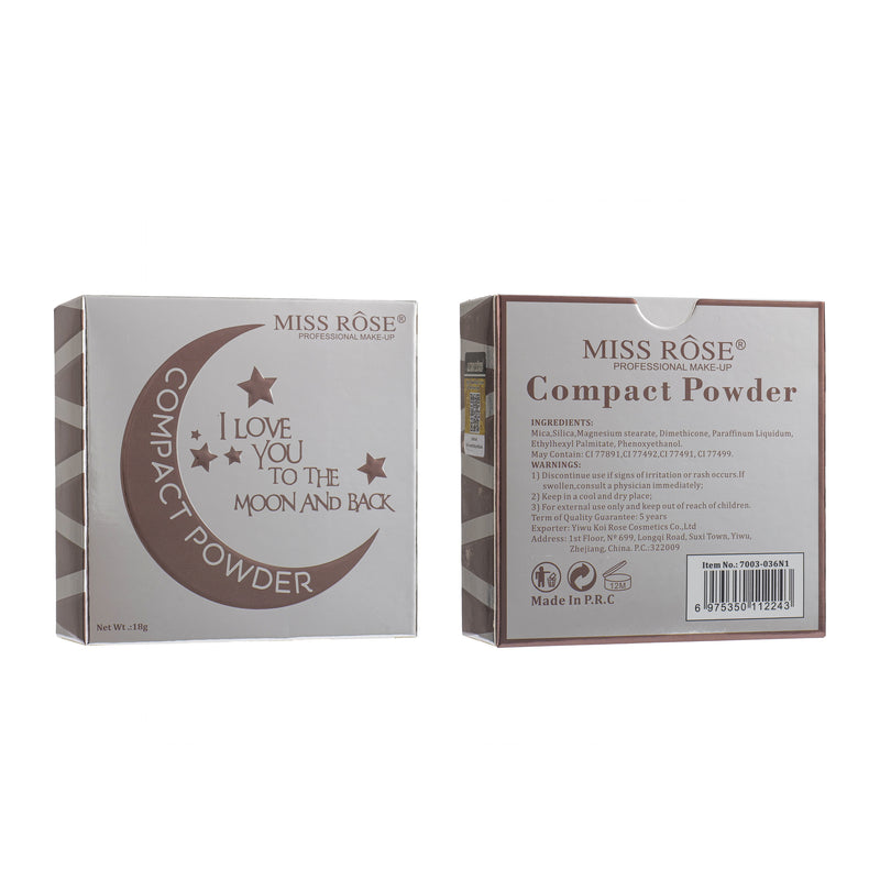 Miss Rose 2in1 Matte Compact Powder