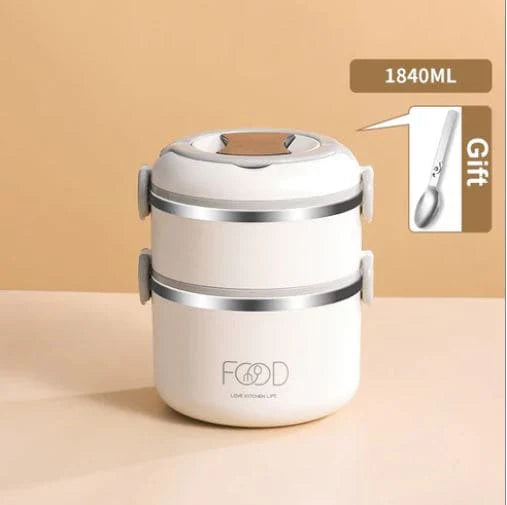 Stainless Steel Portable Multilayer Warm Lunch Box With Bag Insulated Thermal Hot Lunch Box Container