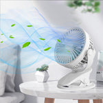 Rechargeable Portable Mini USB Desk Clip Fan