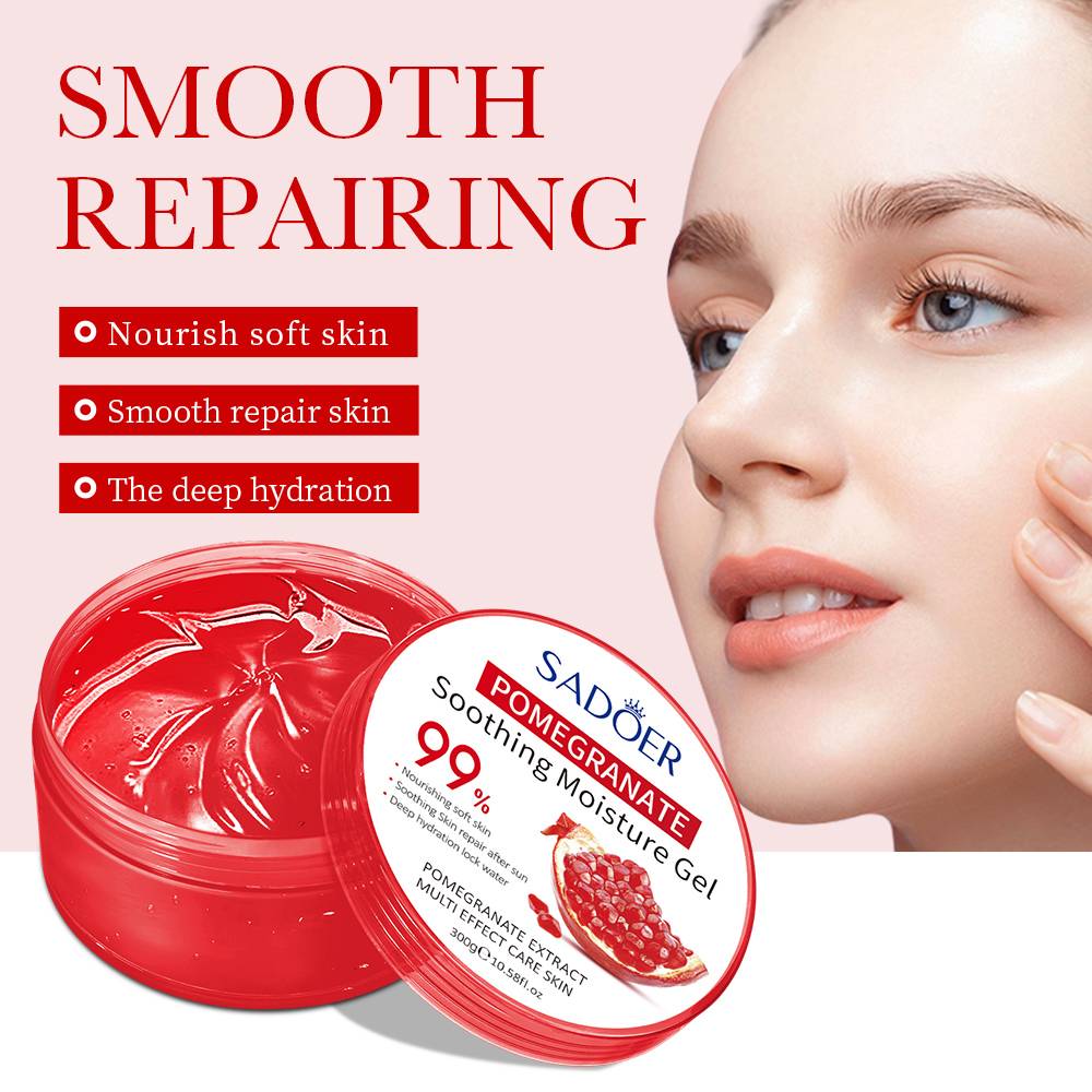 SADOER Pomegranate Fresh Brightening Soothing Moisture Gel Hydrating Nourishing Moisturizing Gel 300g