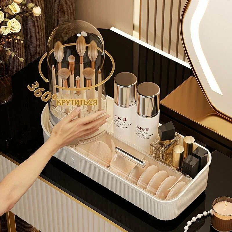 Large Capacity 360 Degree Rotating Plastic Makeup Organizer (Premium Quality)