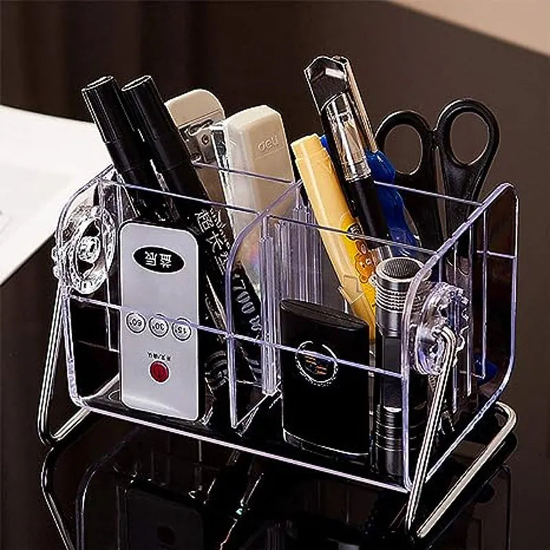 Multipurpose Acrylic Desktop Remote Mobile & Cosmetic Holder Organizer