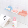 Wall Mounted Self Adhesive Self Draining Soap Tray Plastic Soap Dish