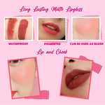 Meiya Matte Waterproof Long Lasting Lip Gloss 6Pcs Set