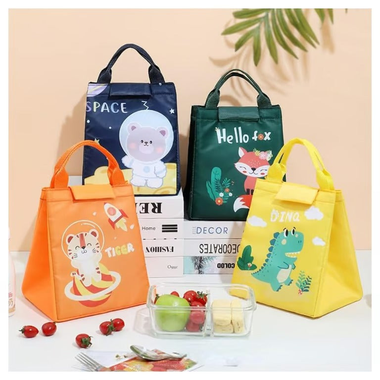 Portable Thermal Insulated Kids Lunch Box Food Bag