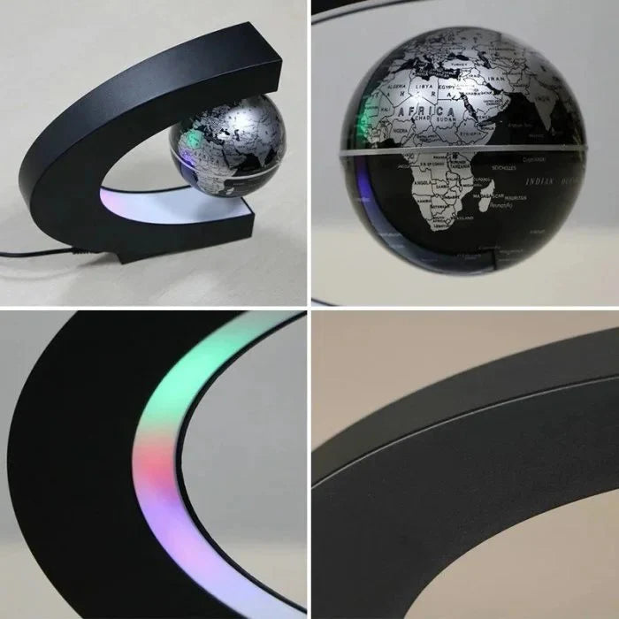 Magnetic Floating Levitating Globe with C Shape Body With Built-In LED Light