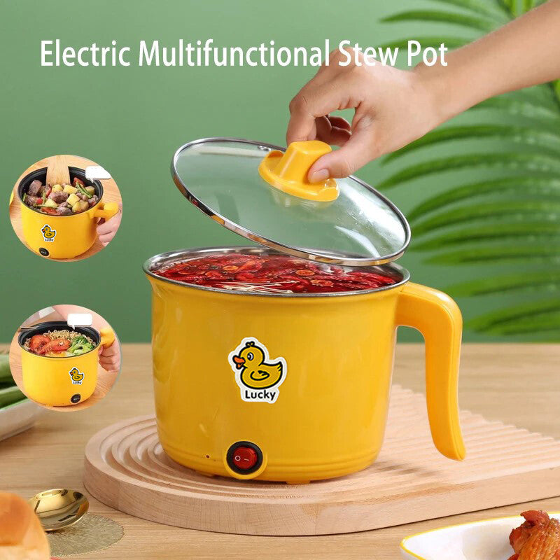 Multifunctional Electric Hot Pot Nonstick Cooker And Steamer Hot Pot With Lid 1.8L