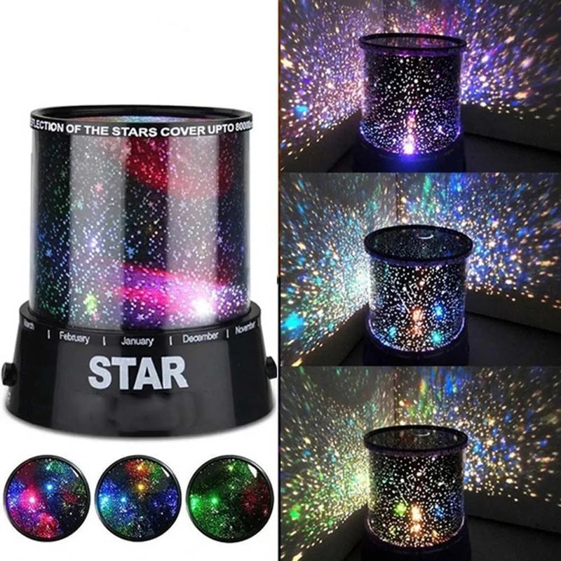 Star Master Galaxy Night LED Lights Projector Mood Lamp Star Projection Cell Operated