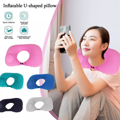 Inflatable Super Soft Neck Cushion Pillow Travel Support