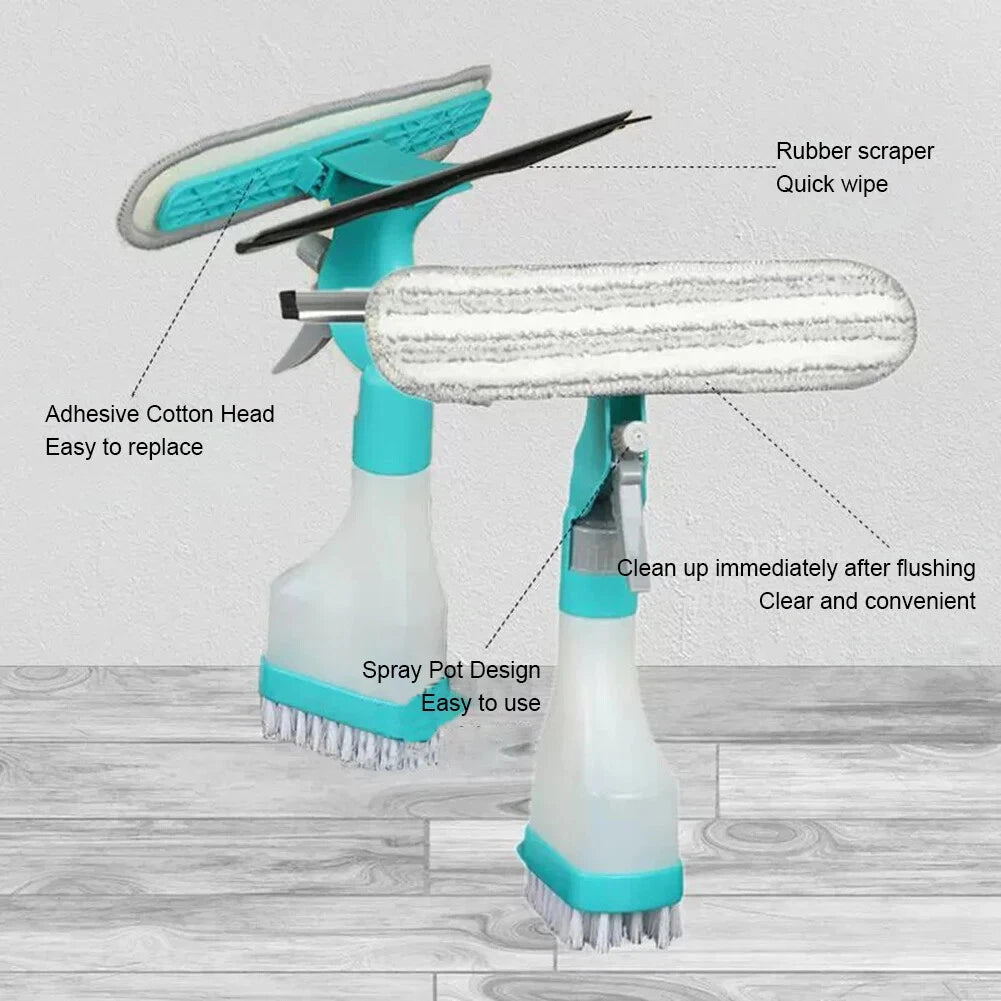 4in1 Spray Double-Sided Non-Slip Glass Window Cleaning Brush