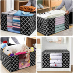 Foldable Clothes Storage Bag Organizer With Zipper Lid Handle And Transparent Window Good Design Fabric