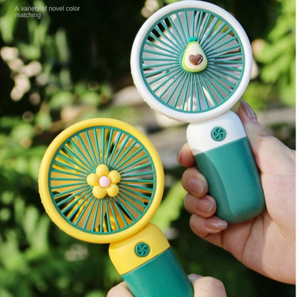 Handheld Mini Portable Cute Desktop Fan Fan USB Charging Cooling Fan With Fruits Character