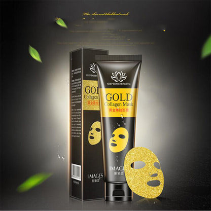 Images Gold Collagen Mask Purifying Acne Peel-off Mask Facial Deep Cleansing Blackhead Remover 60g