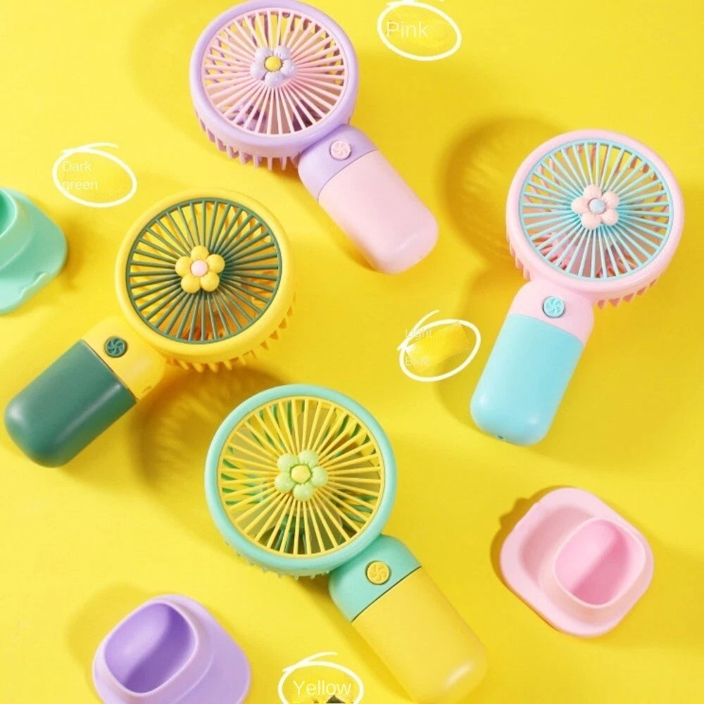 Handheld Mini Portable Cute Desktop Fan Fan USB Charging Cooling Fan With Fruits Character